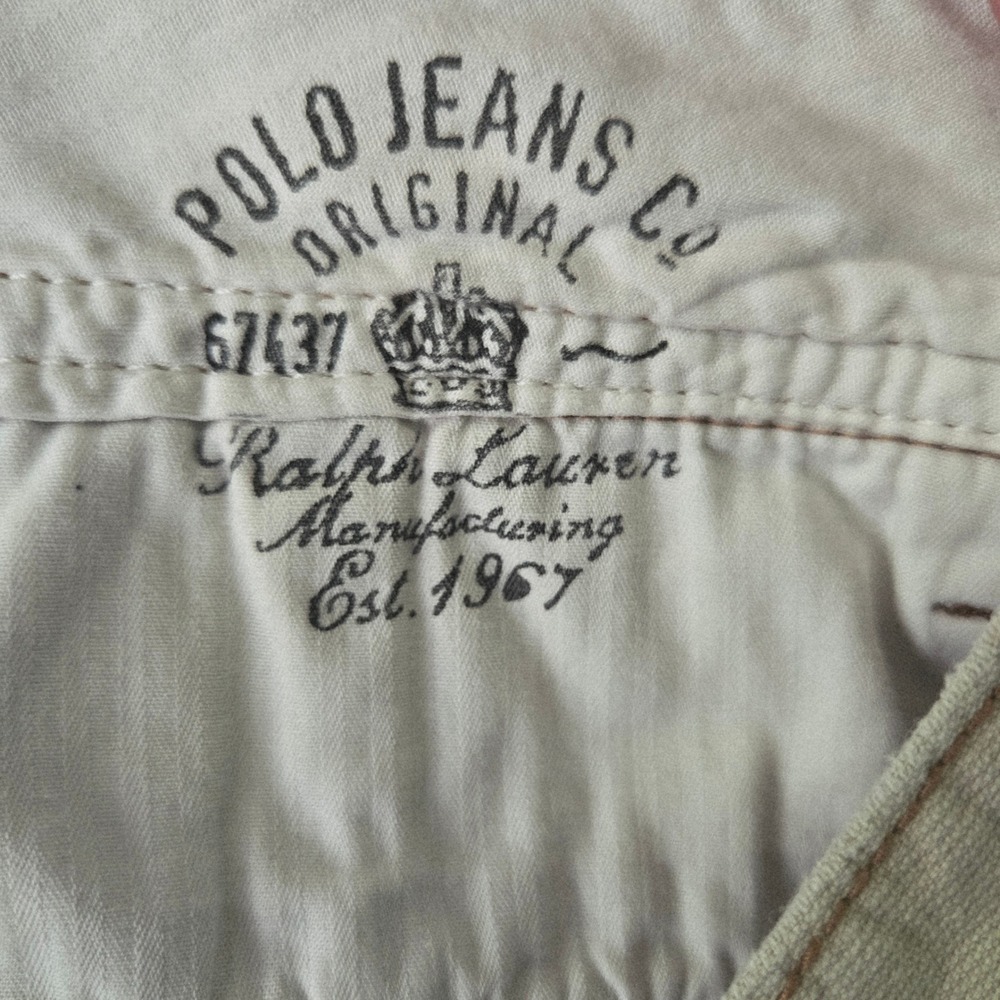 Polo Jeans Co Ralph Lauren Khaki Cargo Shorts Womens Size‎ 6 Cotton Utility - Picture 5 of 8